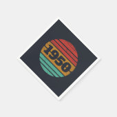 Gepersonaliseerd  75e verjaardagsfeest servet (Hoek)