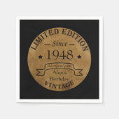 Gepersonaliseerd  75e verjaardagsfeest servet (Voorkant)