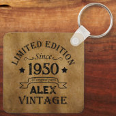 Gepersonaliseerd  75e verjaardagsfeest sleutelhanger (Achterkant)