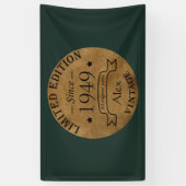 Gepersonaliseerd 75e verjaardagsfeest spandoek (Verticaal)