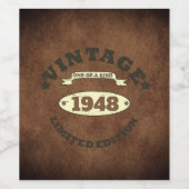 Gepersonaliseerd  75e verjaardagsfeest wijn etiket (Enkel label)