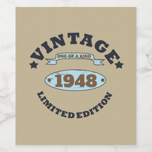 Gepersonaliseerd 75e verjaardagsfeest wijn etiket (Enkel label)