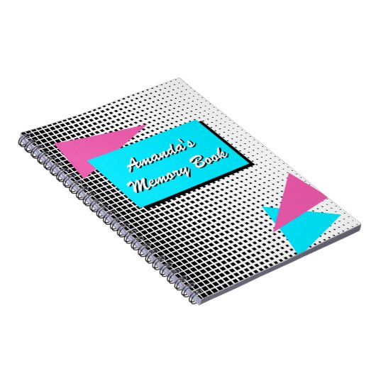 Gepersonaliseerd 80s Journal Notitieboek (Rechterzijde)