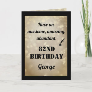 Gepersonaliseerd 82e verjaardag Gevouwen Wenskaart Kaart