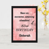 Gepersonaliseerd 82e verjaardag Gevouwen Wenskaart Kaart (Gele Bloem)