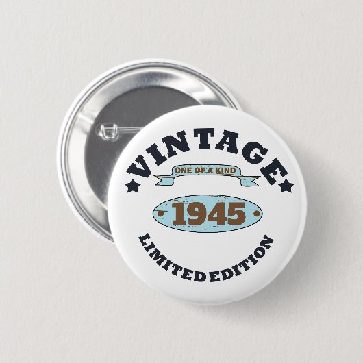 Gepersonaliseerd  85ste verjaardagsfeest ronde button 5,7 cm (Voorkant /achterkant)