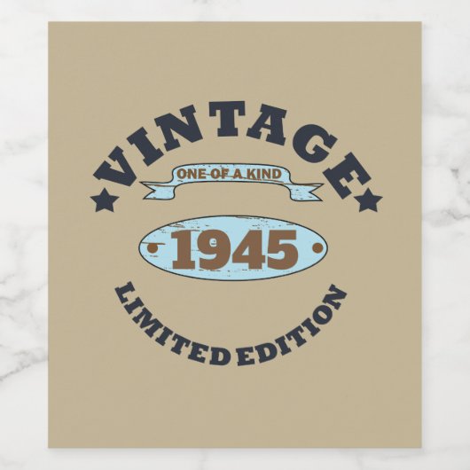 Gepersonaliseerd  85ste verjaardagsfeest wijn etiket (Enkel label)