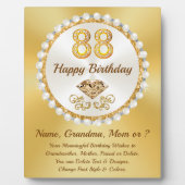 Gepersonaliseerd, 88ste verjaardag cadeau-ideeën, fotoplaat (Voorkant)
