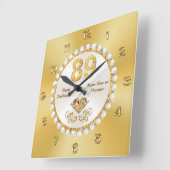Gepersonaliseerd, 89e verjaardag cadeau-ideeën, PR Vierkante Klok (Hoek)