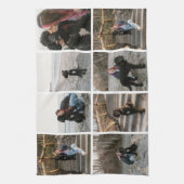 Gepersonaliseerd 8 Foto Collage Keuken Handdoeken (Verticaal)