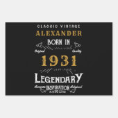 Gepersonaliseerd 90e verjaardag Geboren in 1931  z Inpakpapier Vel (Voorkant 2)