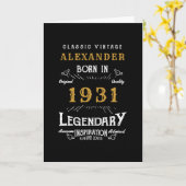 Gepersonaliseerd 90e verjaardag Geboren in 1931  z Kaart (Gele Bloem)