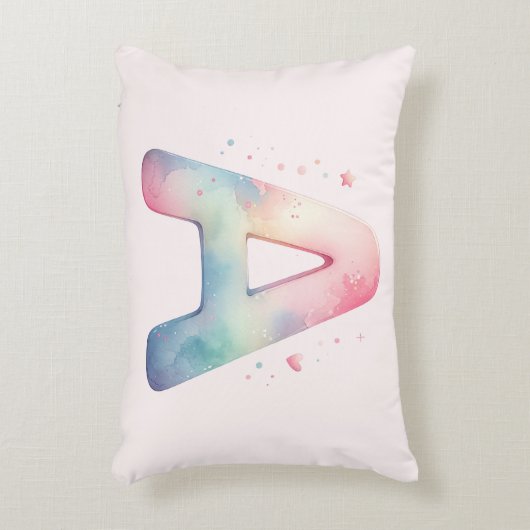 Gepersonaliseerd 'A' Geboorte rond kussen (Voorkant(Verticaal))