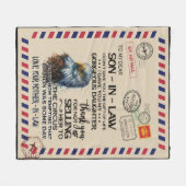 Gepersonaliseerd aan mijn beste schoonzoon-in-wet  fleece deken (Voorkant (Horizontaal))