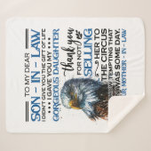 Gepersonaliseerd aan mijn beste zoon in de wet sherpa deken (Voorkant (horizontaal))