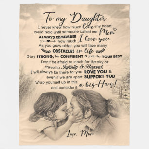 Gepersonaliseerd aan mijn dochter, liefde van mam  fleece deken