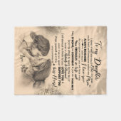 Gepersonaliseerd aan mijn dochter, liefde van mam  fleece deken (Voorkant (Horizontaal))