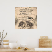 Gepersonaliseerd aan mijn dochter, liefde van mam  poster (Keuken)