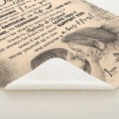 Gepersonaliseerd aan mijn dochter, liefde van mam  sherpa deken (3/4)