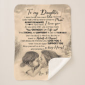 Gepersonaliseerd aan mijn dochter, liefde van mam  sherpa deken (Voorkant)