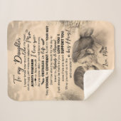 Gepersonaliseerd aan mijn dochter, liefde van mam  sherpa deken (Voorkant (horizontaal))