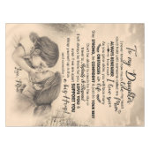 Gepersonaliseerd aan mijn dochter, liefde van mam  tafelkleed (Voorkant (Horizontaal))