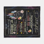 Gepersonaliseerd aan mijn dochter, liefde van mama fleece deken (Voorkant (Horizontaal))