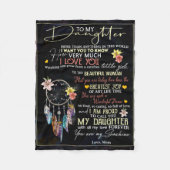 Gepersonaliseerd aan mijn dochter, liefde van mama fleece deken (Voorkant)