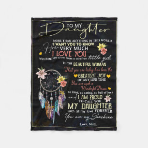Gepersonaliseerd aan mijn dochter, liefde van mama fleece deken