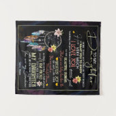 Gepersonaliseerd aan mijn dochter, liefde van mama wandkleed (Voorkant (horizontaal))