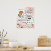 Gepersonaliseerd aan mijn dochter van mama poster (Keuken)