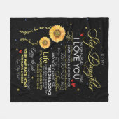 Gepersonaliseerd aan mijn dochter van papa Gift Fleece Deken (Voorkant (Horizontaal))