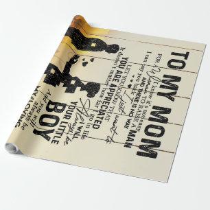 Gepersonaliseerd aan mijn moeder van zoon Birthd Cadeaupapier