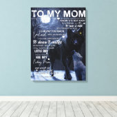 Gepersonaliseerd aan mijn moeder van zoon, canvas afdruk (Insitu (Houten vloer))