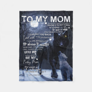 Gepersonaliseerd aan mijn moeder van zoon, fleece deken