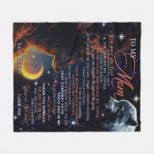 Gepersonaliseerd aan mijn moeder Wolf van Daughter Fleece Deken (Voorkant (Horizontaal))