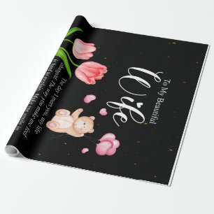 Gepersonaliseerd aan mijn mooie vrouw, hou voor al cadeaupapier