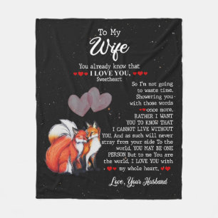 Gepersonaliseerd aan mijn portefeuille van de vrou fleece deken