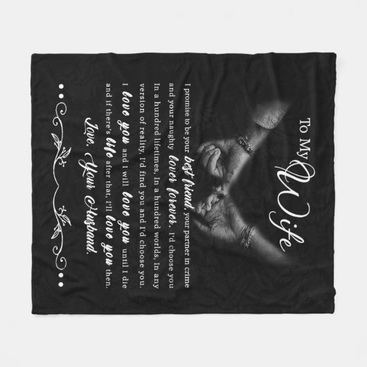 Gepersonaliseerd aan mijn portefeuille van de vrou fleece deken (Voorkant (Horizontaal))