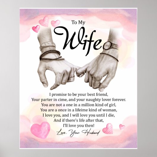 Gepersonaliseerd aan mijn portefeuille van de vrou poster (Voorkant)