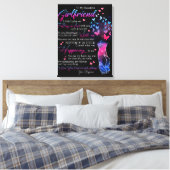 Gepersonaliseerd aan mijn prachtige Vriendin van B Canvas Afdruk (Insitu (Slaapkamer))