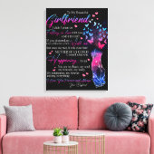 Gepersonaliseerd aan mijn prachtige Vriendin van B Canvas Afdruk (Insitu (Woonkamer))