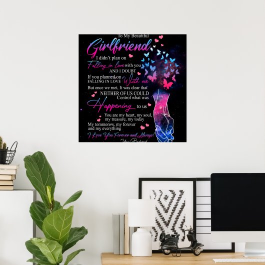 Gepersonaliseerd aan mijn prachtige Vriendin van B Poster (Thuiskantoor)