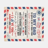 Gepersonaliseerd aan mijn vader deken van Son Air  (Voorkant (Horizontaal))