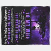 Gepersonaliseerd aan mijn vrouw, brief van Husband Fleece Deken (Voorkant (Horizontaal))