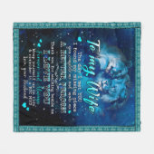 Gepersonaliseerd aan mijn vrouw-liefde van het ech fleece deken (Voorkant (Horizontaal))