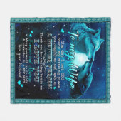 Gepersonaliseerd aan mijn vrouw-liefde van Husband Fleece Deken (Voorkant (Horizontaal))