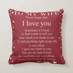Gepersonaliseerd aan mijn vrouw-liefde van Husband Kussen