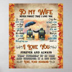 Gepersonaliseerd aan mijn vrouw van echtgenoot poster
