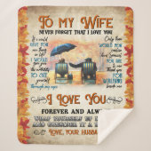 Gepersonaliseerd aan mijn vrouw van echtgenoot ver sherpa deken (Voorkant)